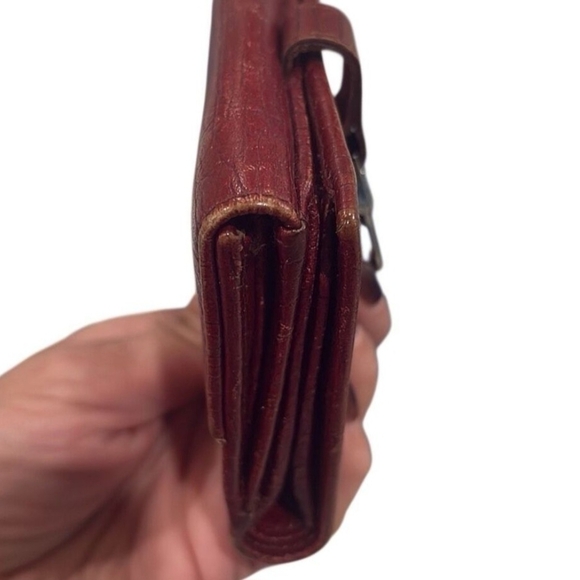 Gucci Black Monogram Red Leather Bifold Wallet Jackie O Style GG Logo ( GOOD CON - Picture 6 of 10